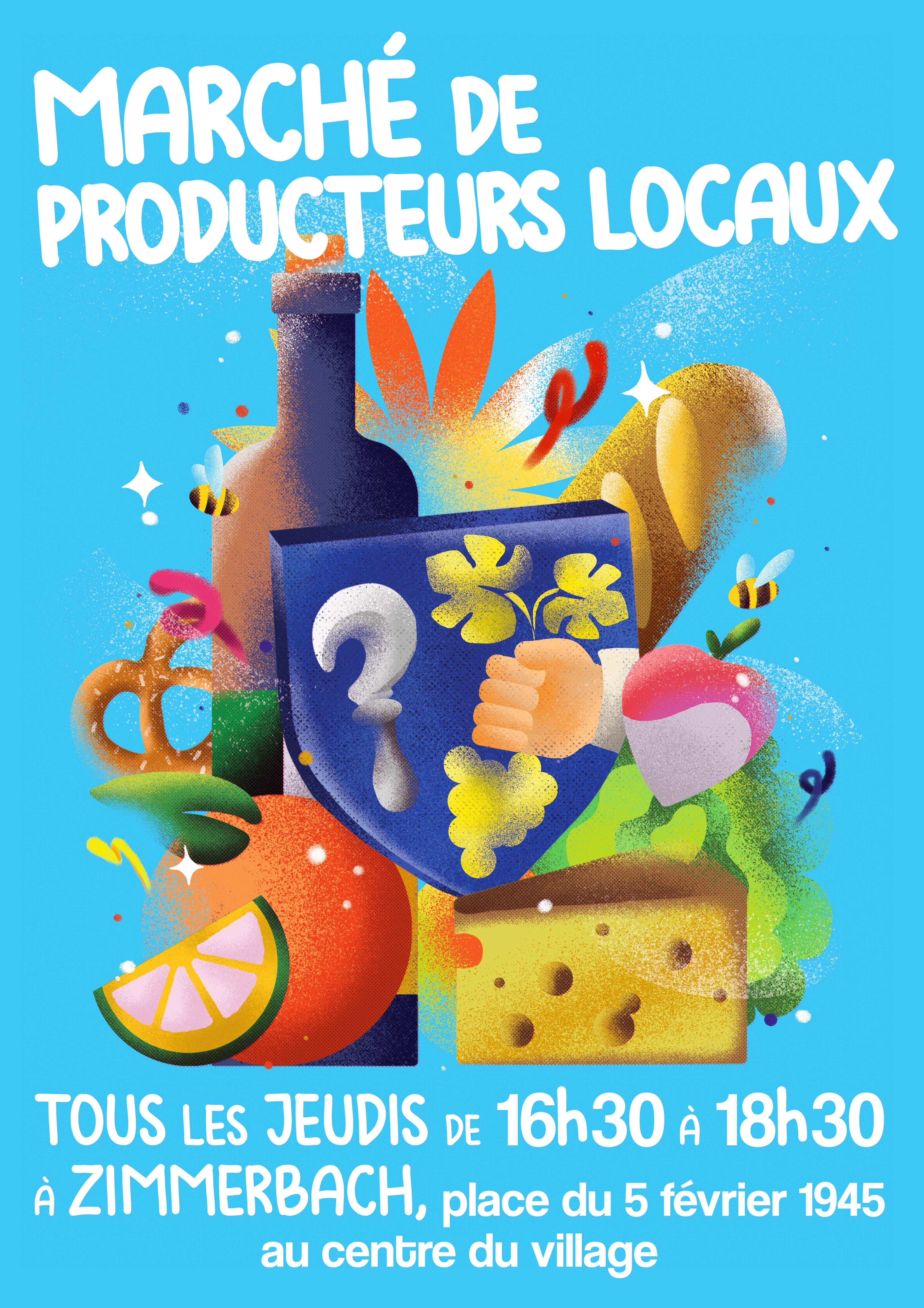 Affiche Marché des producteurs design par Hugo Anneheim