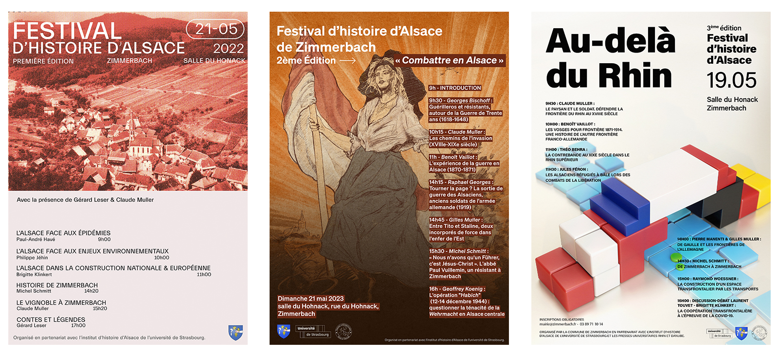 Affiche Festival d'histoire d'Alsace design par Hugo Anneheim